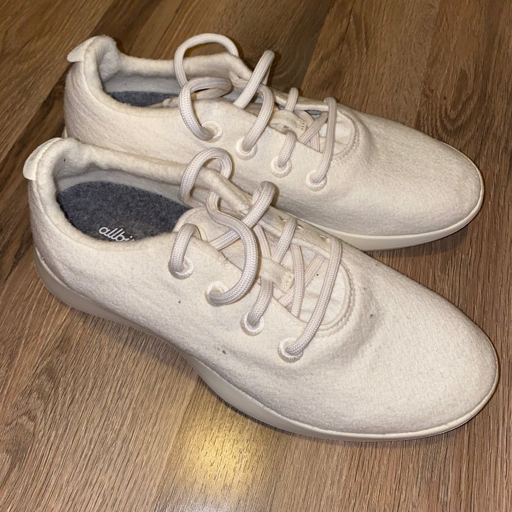 Allbirds Men's Wool Runners white Sz 9—Never Worn